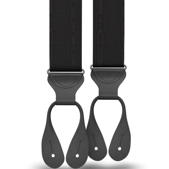 Black Moire Suspenders - KK & Jay Supply Co.
