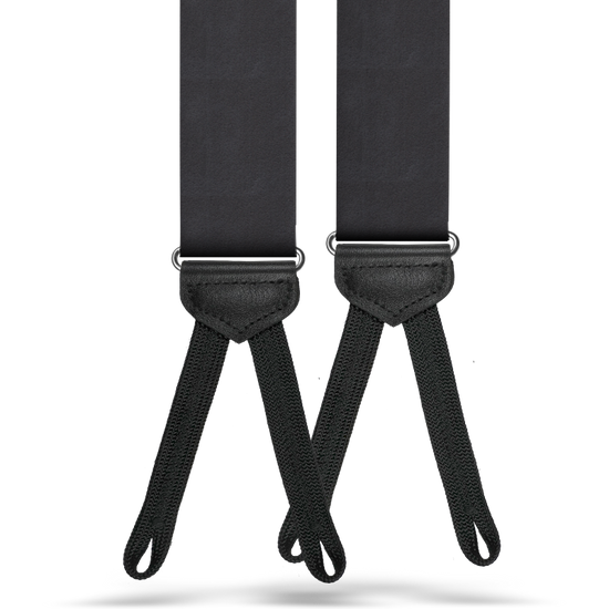 Black Silk Braided End Suspenders - KK & Jay Supply Co.