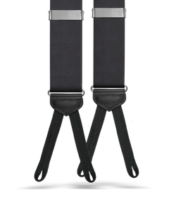 Black Silk Braided End Suspenders