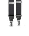 Black Silk Clip-on Suspenders - KK & Jay Supply Co.
