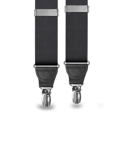 Black Silk Clip-on Suspenders