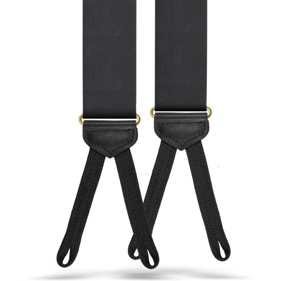 Black Silk Braided Formal End Suspenders - KK & Jay Supply Co.