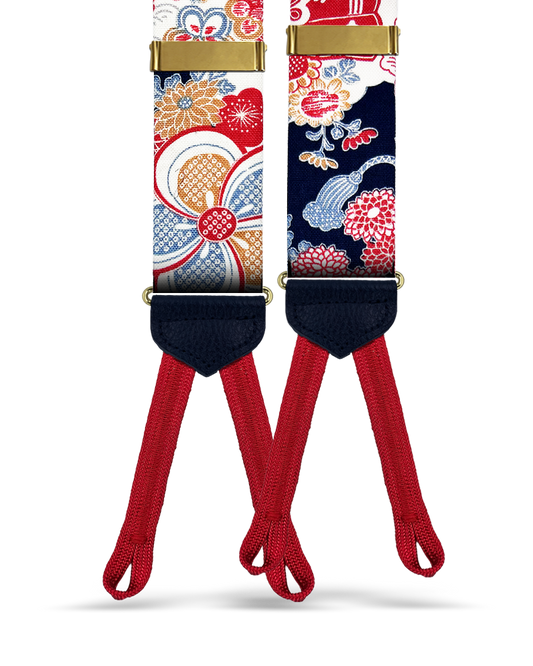 Blossom Japanese Cotton Suspenders