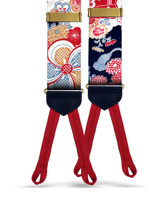 Blossom Japanese Cotton Suspenders