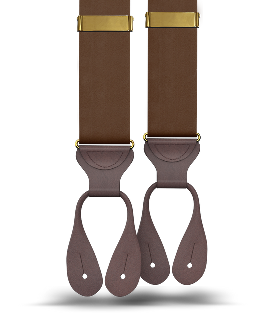 Brown Silk Suspenders