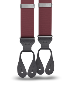 Burgundy Grosgrain Suspenders