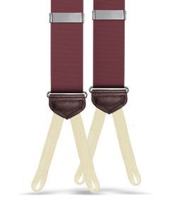 Rivington Solid Grosgrain Suspenders - Burgundy