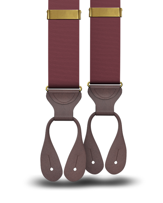 Burgundy Grosgrain Suspenders - KK & Jay Supply Co.