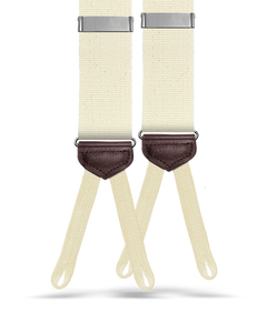 Burnside Cotton Suspenders - Ivory