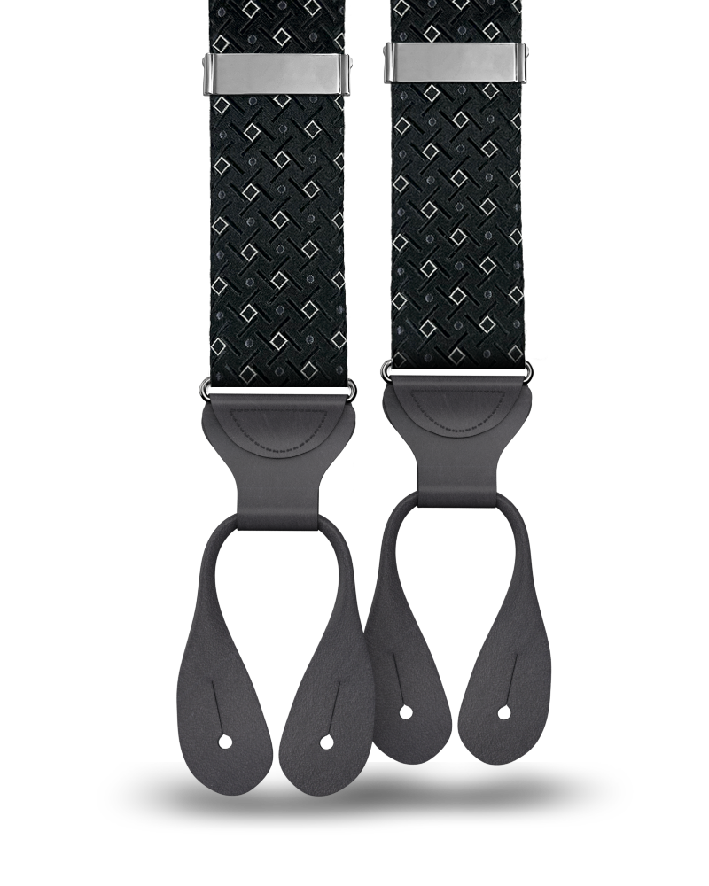Cadman Black Silk Suspenders - KK & Jay Supply Co.