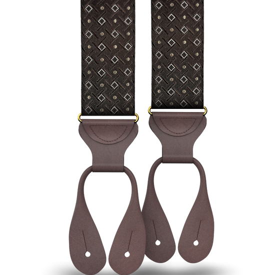 Cadman Brown Silk Suspenders - KK & Jay Supply Co.