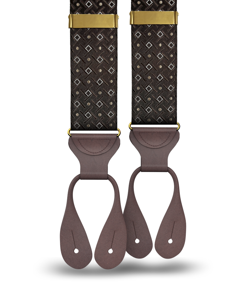 Cadman Brown Silk Suspenders - KK & Jay Supply Co.