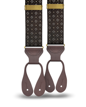 Cadman Brown Silk Suspenders - KK & Jay Supply Co.