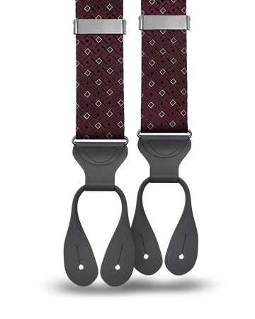 Cadman Maroon Silk Suspenders - KK & Jay Supply Co.
