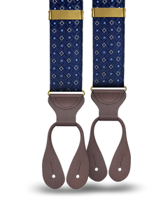 Cadman Navy Silk Suspenders