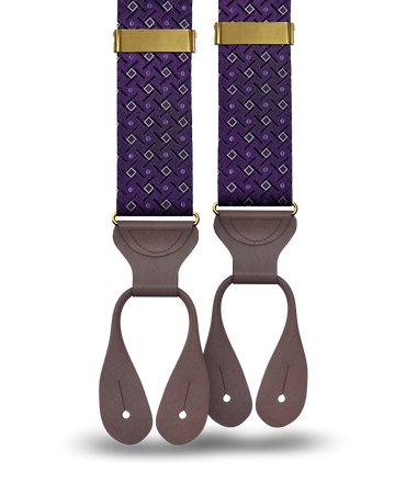 Cadman Purple Silk Suspenders - KK & Jay Supply Co.