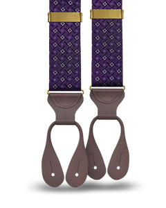 Cadman Purple Silk Suspenders