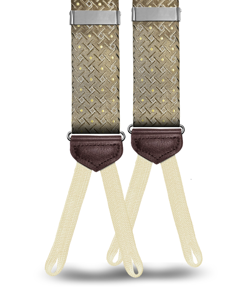 Cadman Tan Silk Suspenders - KK & Jay Supply Co.