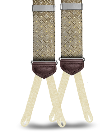 Cadman Tan Silk Suspenders - KK & Jay Supply Co.