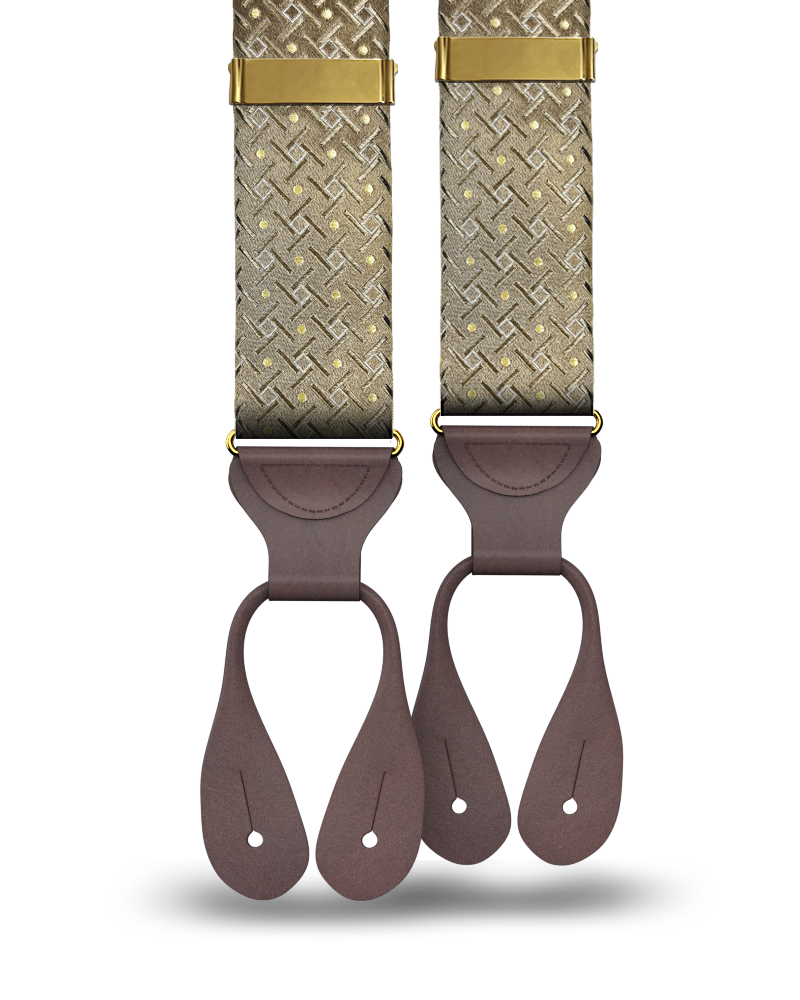 Cadman Tan Silk Suspenders - KK & Jay Supply Co.