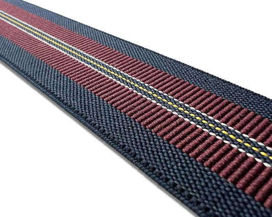 Castle Hill Striped Suspenders - Navy/Red