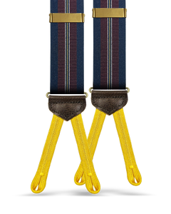 Castle Hill Striped Suspenders - Navy/Red