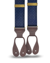 Cedar Dot Navy Silk Suspenders - KK & Jay Supply Co.
