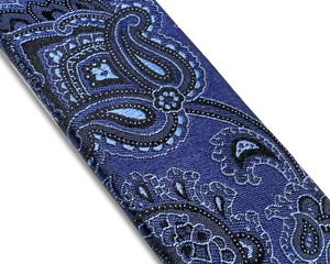 Limited Edition<br>Chelsea Navy Paisley Silk Suspenders