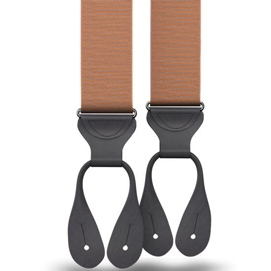 Coffee Grosgrain Suspenders - KK & Jay Supply Co.