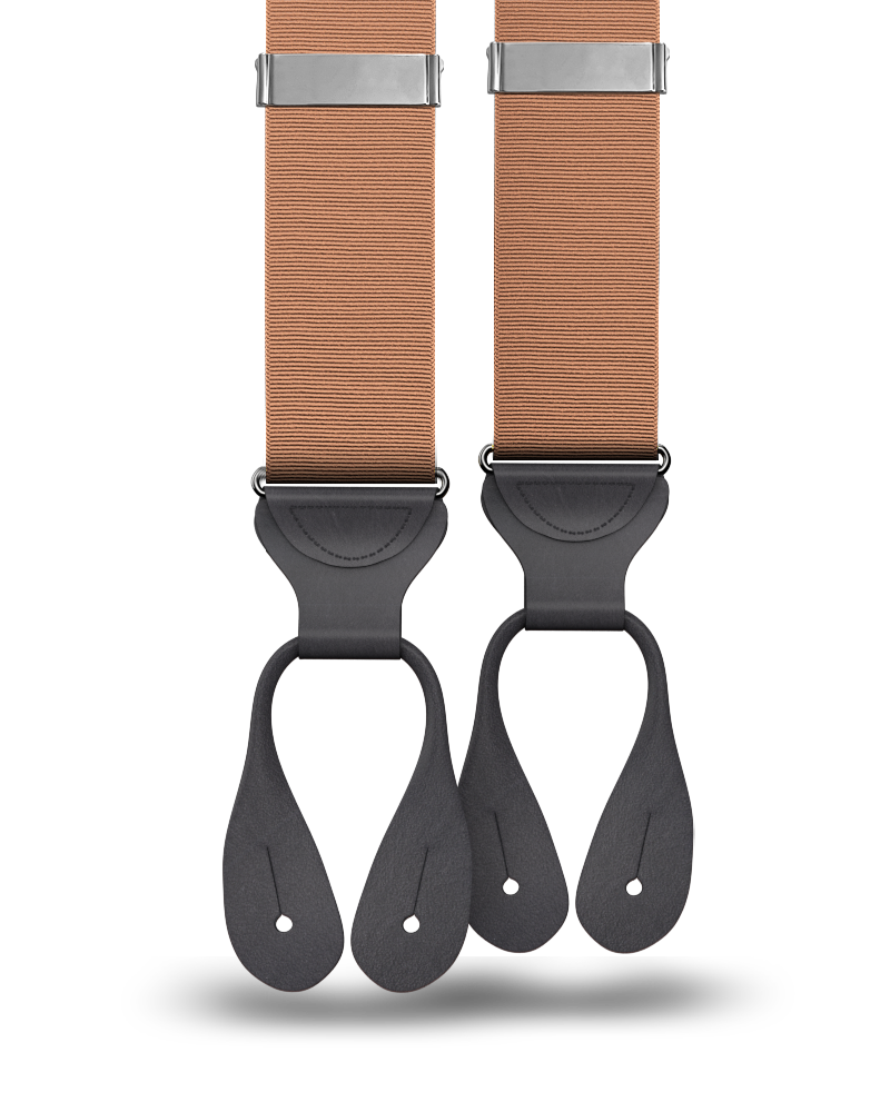Coffee Grosgrain Suspenders - KK & Jay Supply Co.