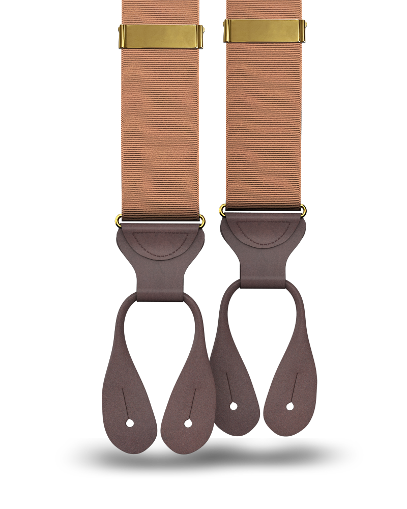 Coffee Grosgrain Suspenders - KK & Jay Supply Co.