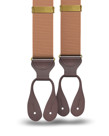 Coffee Grosgrain Suspenders - KK & Jay Supply Co.