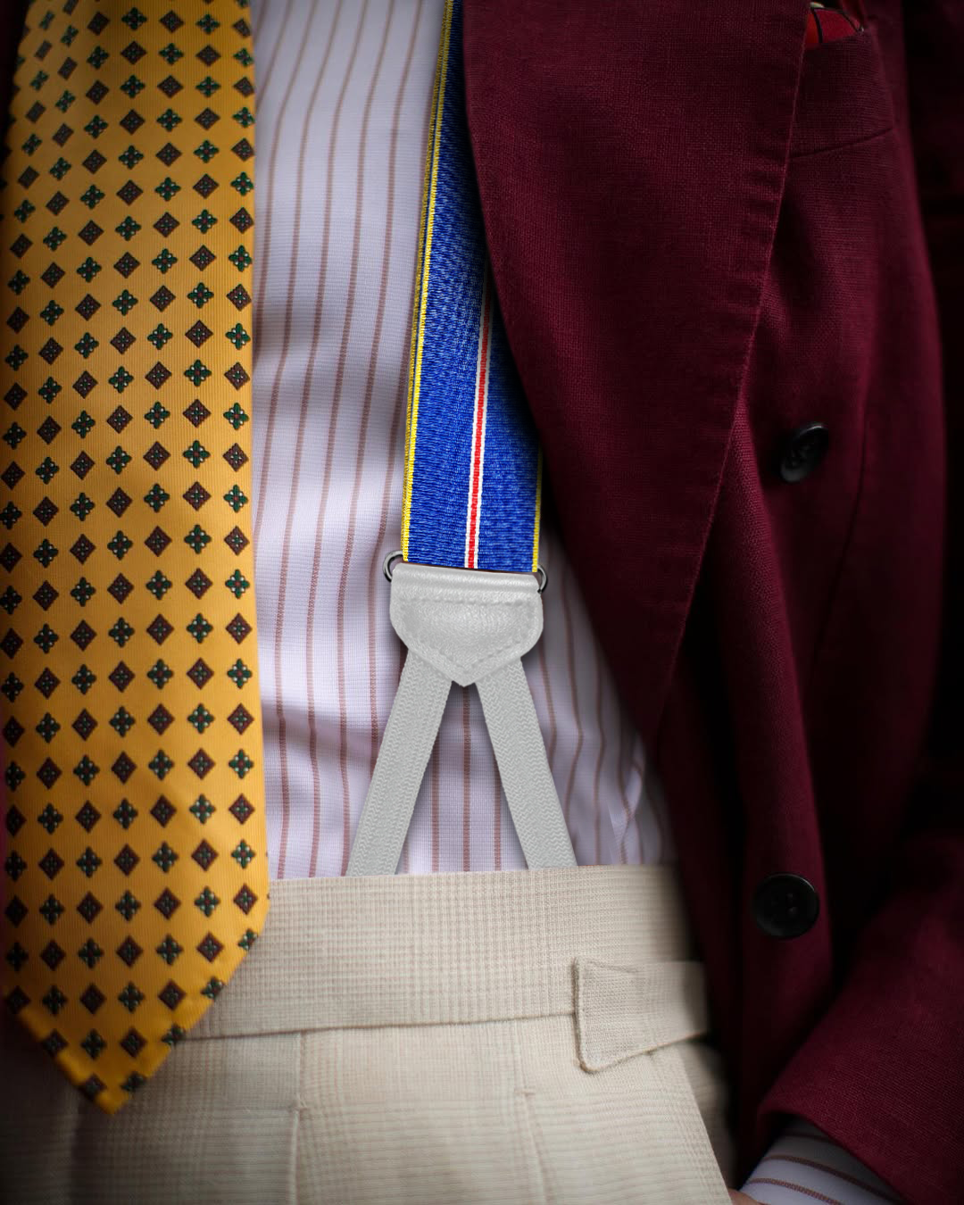 Colonel Striped Vintage Suspenders - KK & Jay Supply Co.