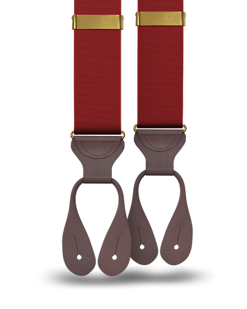 Cranberry Grosgrain Suspenders - KK & Jay Supply Co.