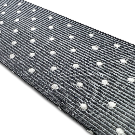 Dalton Polka Dot Silk Suspenders - Charcoal - KK & Jay Supply Co.