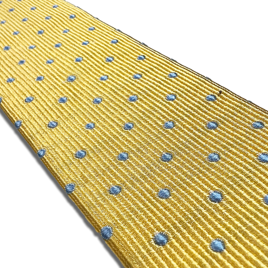 Dalton Polka Dot Silk Suspenders - Yellow - KK & Jay Supply Co.