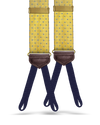 Dalton Polka Dot Silk Suspenders - Yellow - KK & Jay Supply Co.