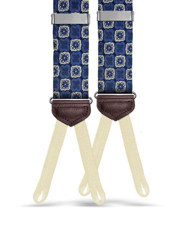 Dorchester Navy Silk Suspenders - KK & Jay Supply Co.