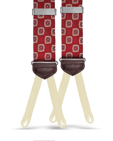 Dorchester Red Silk Suspenders - KK & Jay Supply Co.