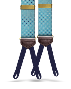 Edgecliff Aqua Silk Suspenders