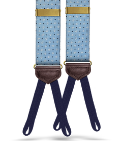 Edgecliff Light Blue Silk Suspenders