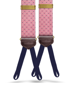 Edgecliff Pink Silk Suspenders