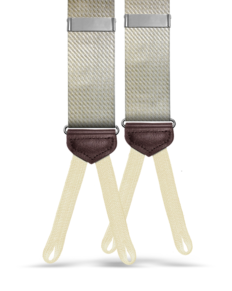 Falmouth Houndstooth Suspenders - Ivory - KK & Jay Supply Co.