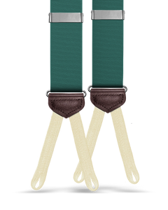 Rivington Solid Grosgrain Suspenders - Forest Green
