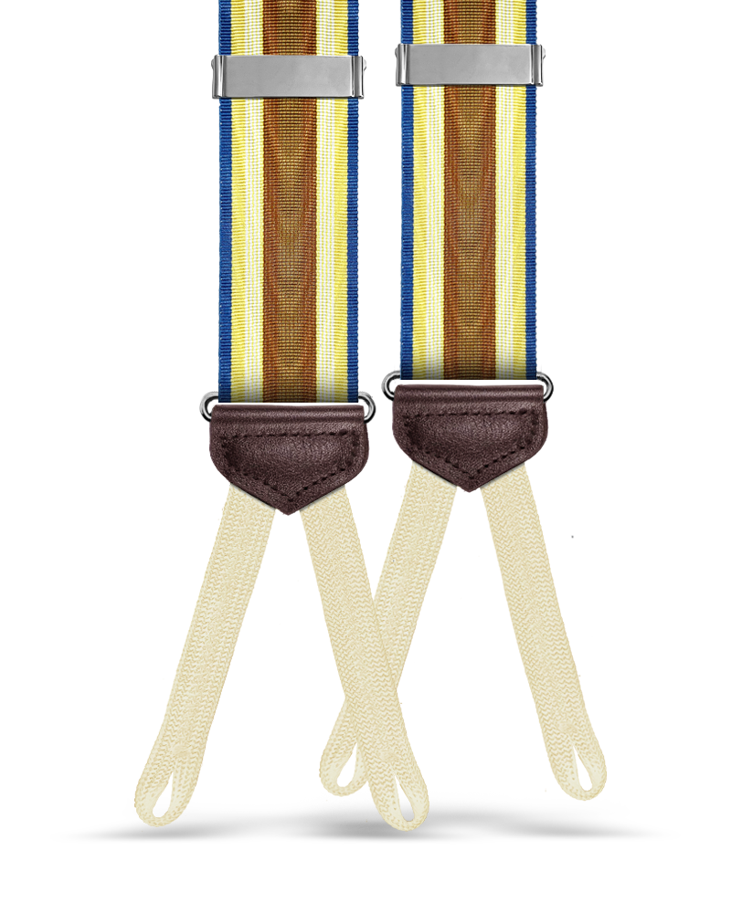 Vintage Franklin Moire Stripe Suspenders - KK & Jay Supply Co.