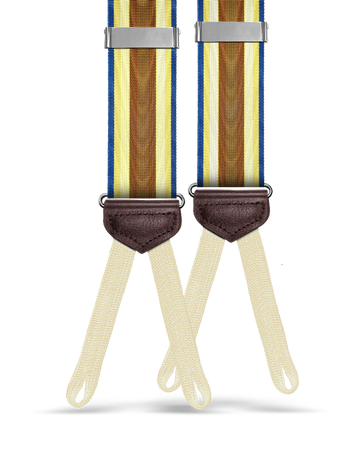 Vintage Franklin Moire Stripe Suspenders - KK & Jay Supply Co.