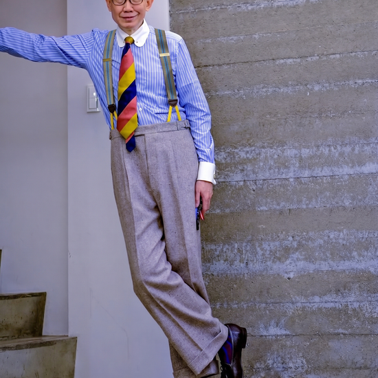 Getty Cotton Stripe Suspender - KK & Jay Supply Co.