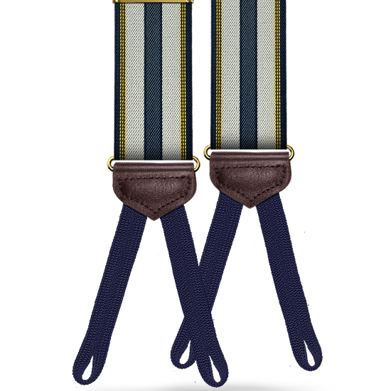 Glenbrook Navy Stripe Suspenders - KK & Jay Supply Co.