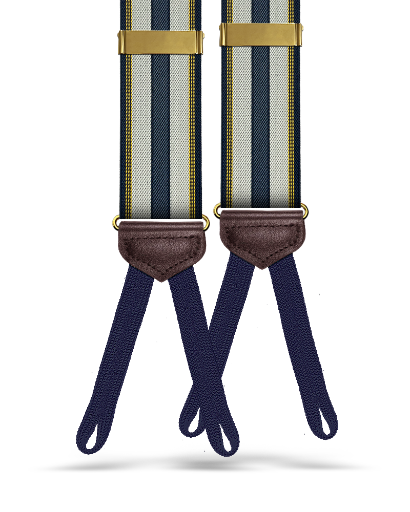 Glenbrook Navy Stripe Suspenders - KK & Jay Supply Co.