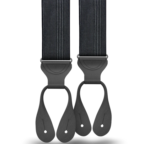 Glenwood Black Silk Suspenders - KK & Jay Supply Co.